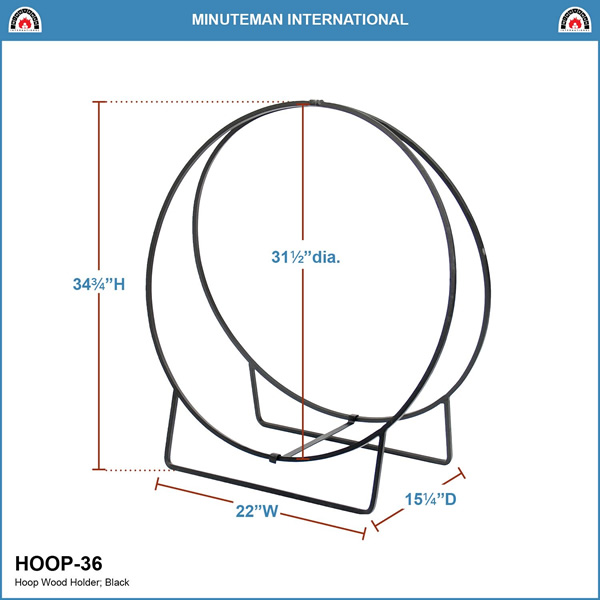 Minuteman HOOP-36 36 Inch Log Holder Hoop