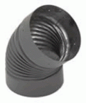 8 Inch Heat Fab Black Stovepipe 45 Degree Elbow